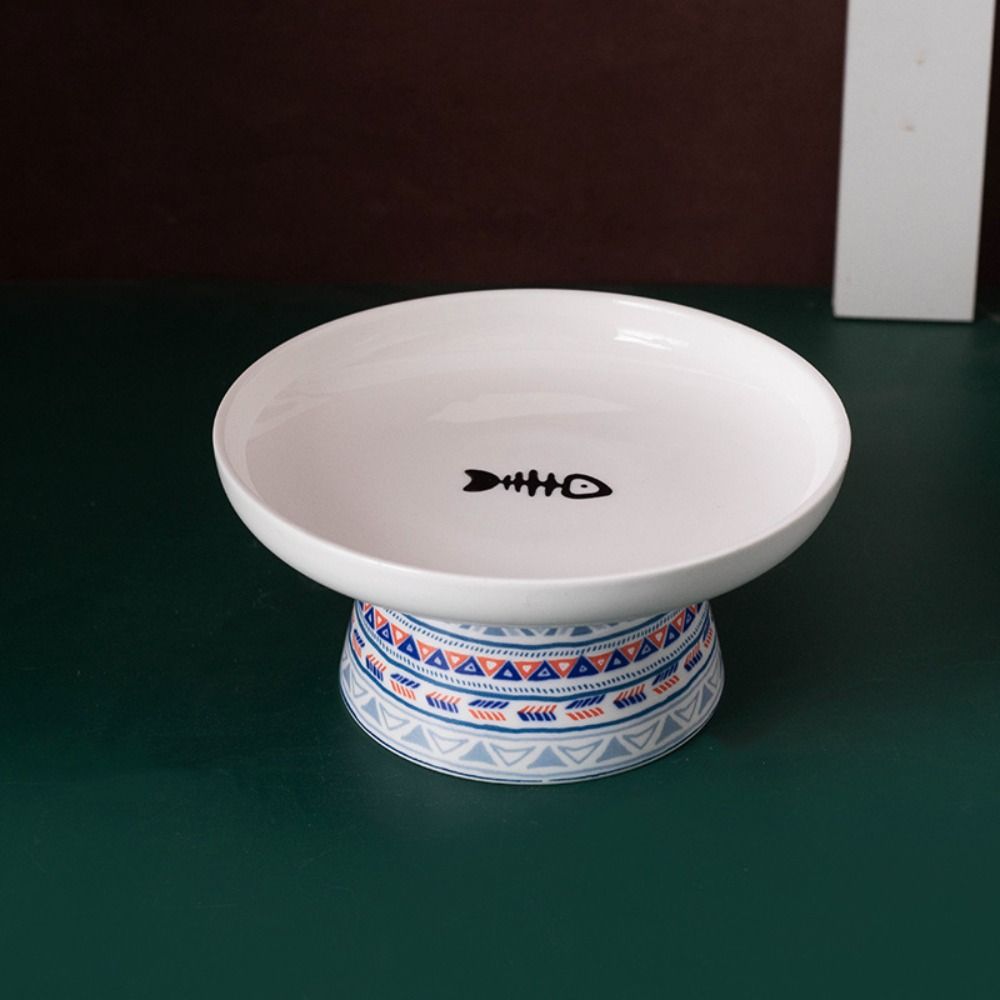 Cute Pet High Foot Bowl Creative Pet Drinking Feeder Dog Food Feeding Basin  Water Container