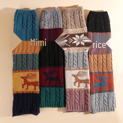 Rentier Schneeflocke Strick Stulpen: Kuschelige Woll-Knieschoner & Scrunch-Socken für Herbst/Winter