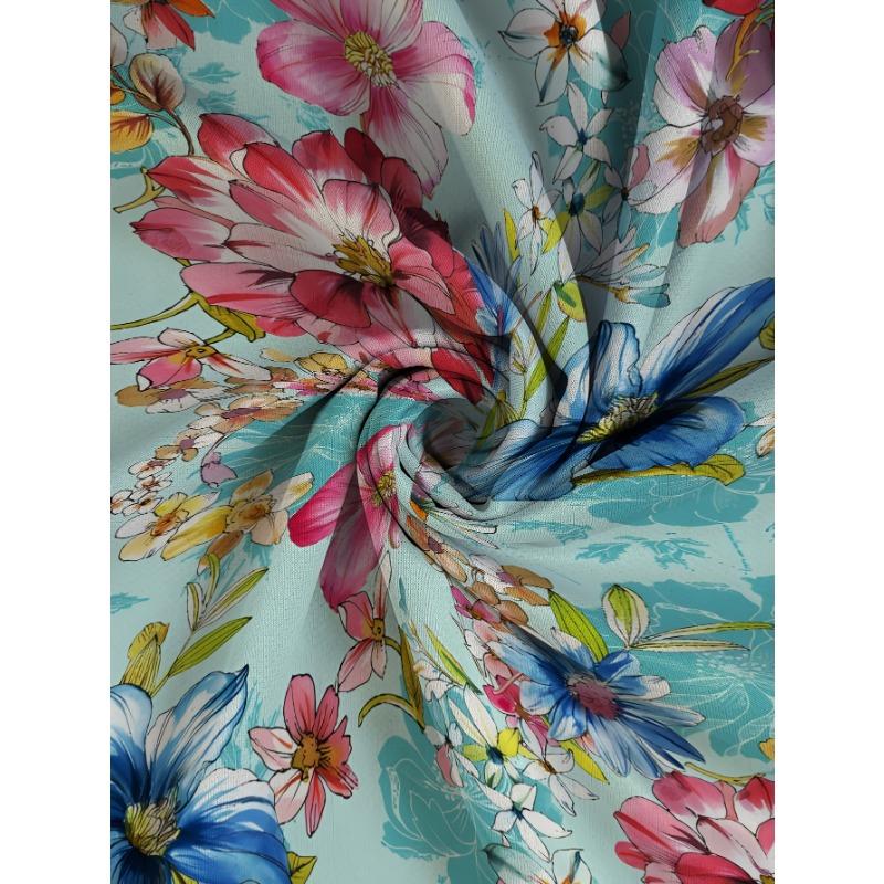 Women's Plus Size Pocket Design Spring Print Loose Long Sleeve T-Shirt Women's Casual Versatile Floral Top