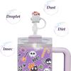 For Stanley Cup Accessories 2x Halloween Cute Ghost Dustproof Straw Toppers Parties For 10mm Drinking Straw Tips Lids Reusable