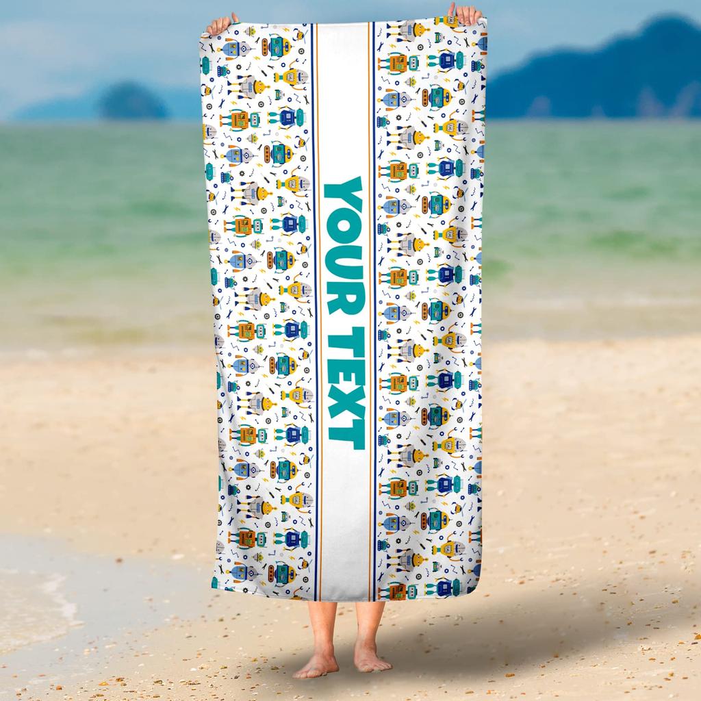 Personalized Butterfly Beach Towel - Custom Birthday Gift or Holiday Present for Girls Boys Kids Children, Swimming and Pool Use