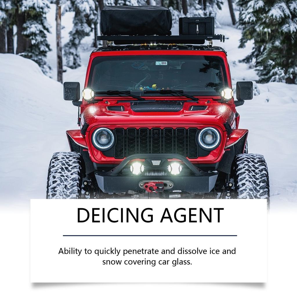 Windshield And Wiper De-icer Spray(120ml), Quickly Melts Frost And Eliminates Re-ice, Perfect For Car Windshields, Mirrors, Headlights And Doors