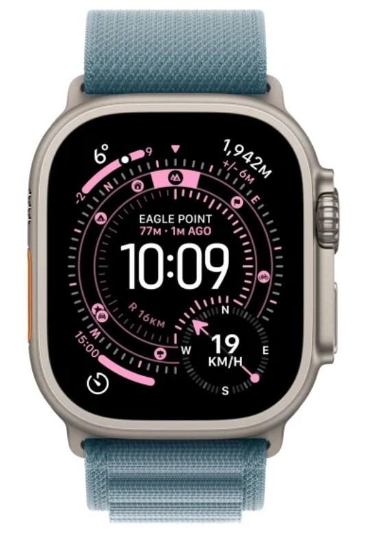 Watch Ultra 3 GPS + Cellular 49mm Natural Titanium Case with Light Blue Alpine Loop - Small