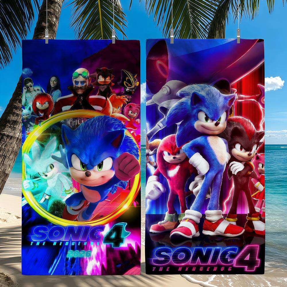 Game S-Sonic The H-Hedgehog 4 Towel Beach Towel Travel Lightweight Skin Friendly For Pool Beach Camping Cruise Summer
