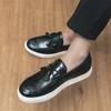 Fashion 2025 New Men's Big Size 38-48 Tassel Loafers British Style Casual Shoes Genuine Leather Slip-On Non-Slip Sole Fashion Footwear