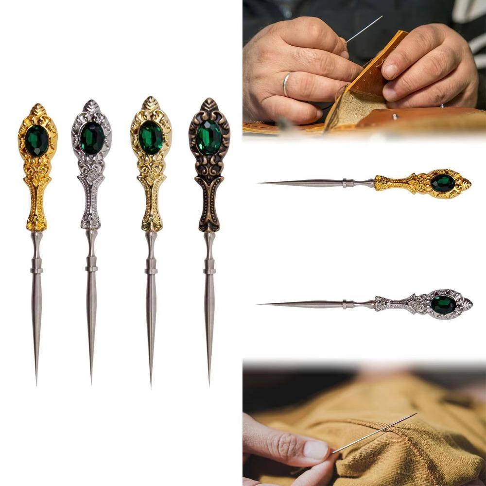 Kovová vintage šídlo na šití Ruční steh DIY řemeslo Kožené šídlo na šití Potřeby pro vyšívání Děrování Šití Výšivka