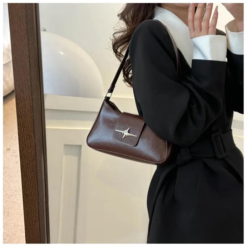 Girls' Baguette Shoulder Bag Versatile Premium Support Luxury Brand Warm Armpit for  New Texture