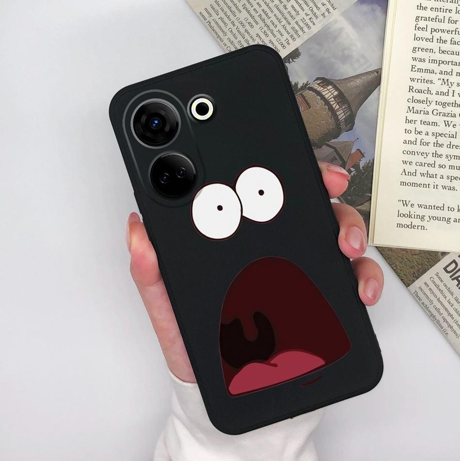 For Tecno Camon 20 Pro 4G 5G Phone Cases Cute Design Matte Silicone Shockproof Black Cover For Tecno Camon20 20Pro Bumper Capa