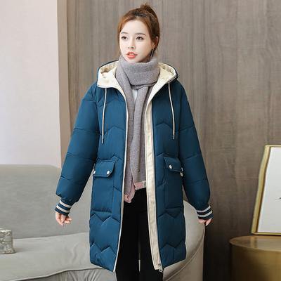 Women Winter Warm Coat Fashion Hooded Down Jacket Cotton Padded Long Female Zipper Outerwear