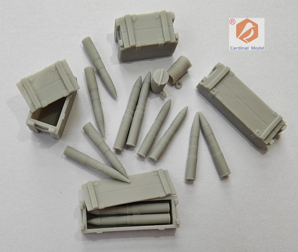 Rich Model 1/35 Maßstab Amerikanische 75mm Haubitze M1A1 Packhauser M8 Lafette mit Zwei Geschützen (RV35001) Plastikmodellbausatz RC35001 (Kanone)