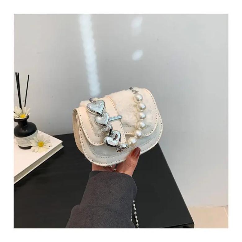 Shoulder Bag Crossbody Bag Shell Plush portable Korean style new fashion