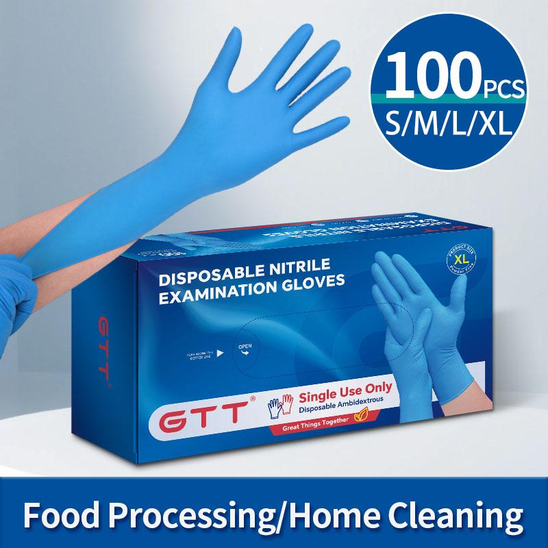 Disposable Nitrile Gloves Wholesale Food Contact Thick Durable Suitable Strong Elasticity Gloves for Kitchen Garden Tattoo Beaut