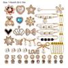 55Pcs Charm for Socks Sweater Shawl Clip Brooch Safe Pin Jewelry Charm Artificial Pearls Rhinestones Brooch Pin
