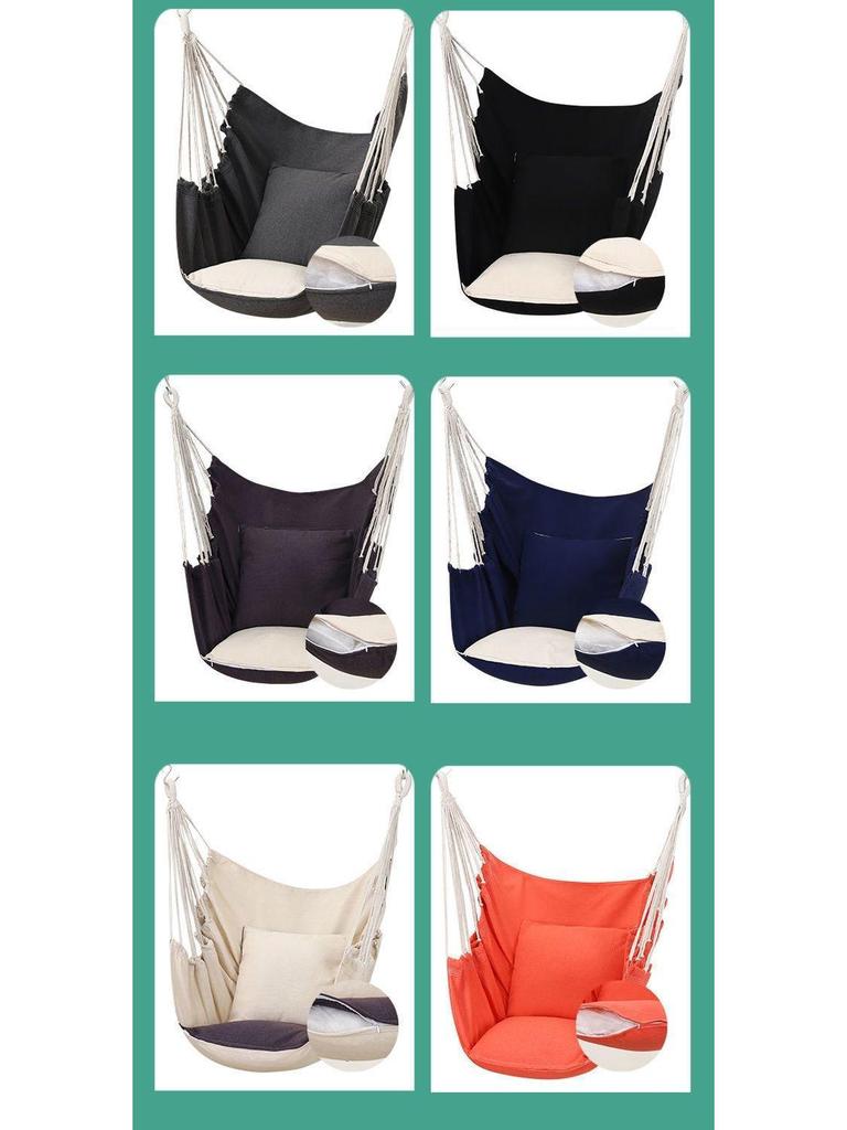 Canvas Hanging Chair: Thickened Indoor/Outdoor Dorm Swing for College Students & Kids