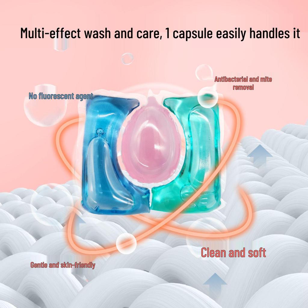 Scented 3-in-1 Laundry Pods: Stain Remover, Mite Remover, and Softener with Scent Booster - Full Box Gift Set.