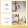 Space-Saving Solid Wood Cat Tree Tower: Climbing Frame, Bed, and Jumping Platform for Small Apartments