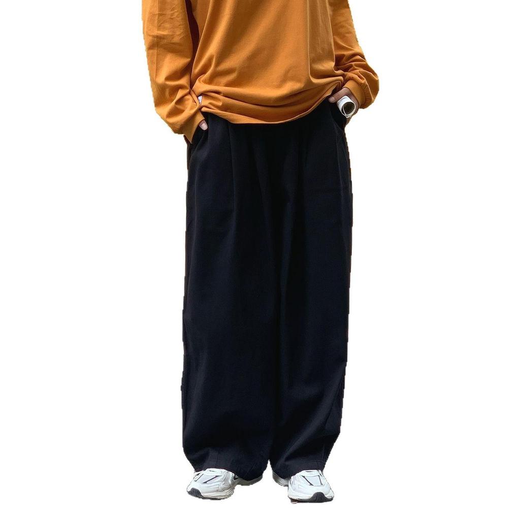 2025 Spring/Autumn Harajuku Wide-Leg Cotton Streetwear Trousers