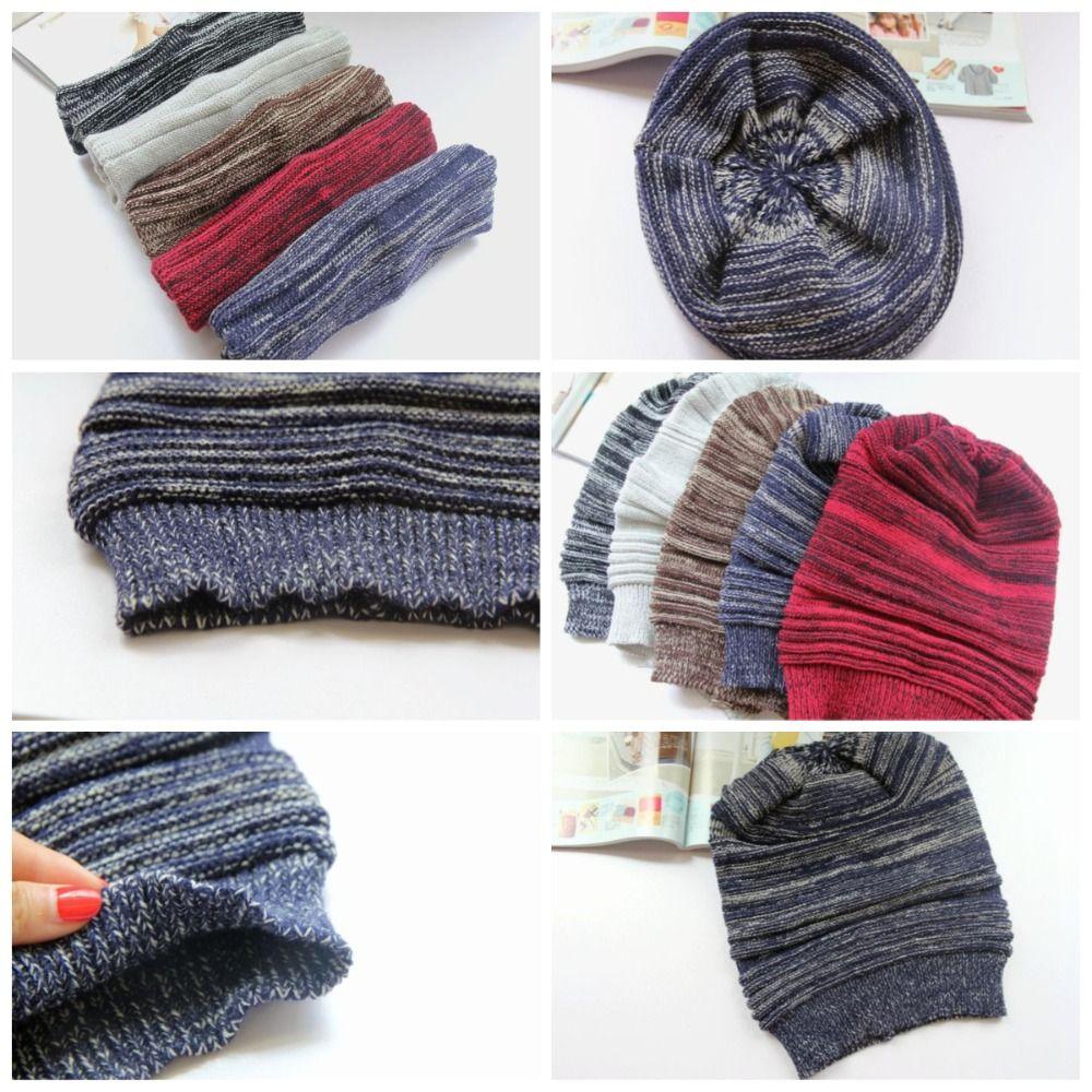 Warme Winter Strickmütze Baggy Skimütze Lässige Beanie Mütze Hip-Hop