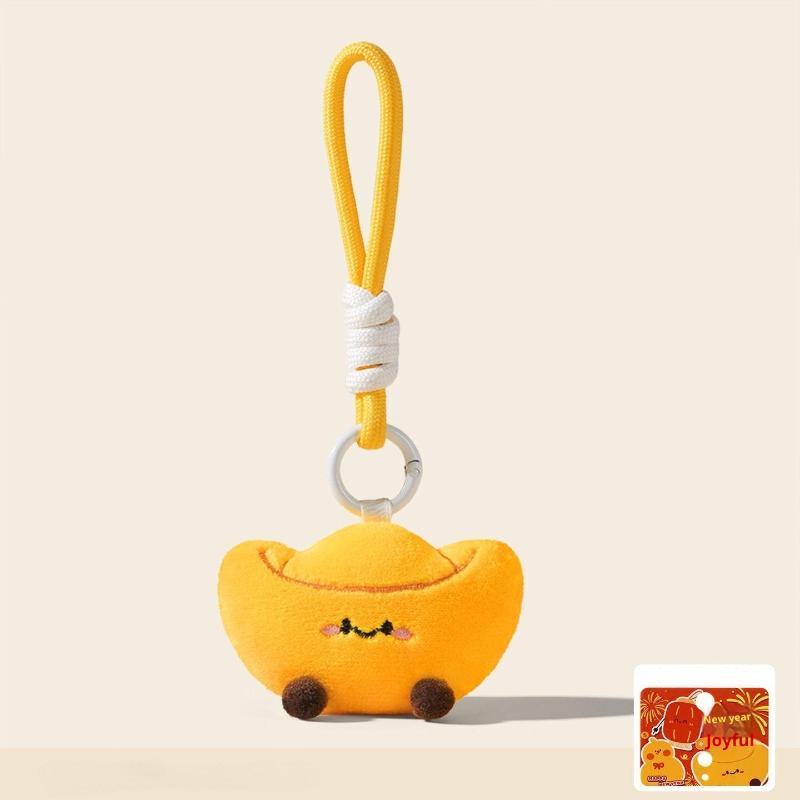 

Yuanbao Gourd Shape Keychain Gourd Charm Pendant Keyring Jewelry For Girl Women Gift Bag Decoration A3