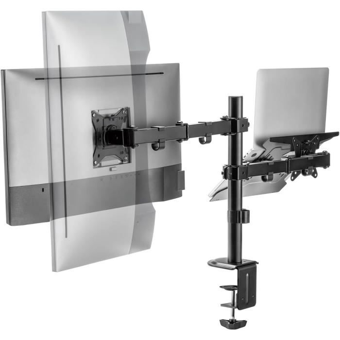 Support de table inclinable - AISENS - DTL32TSR-193 - 9 kg - 17-32 cm - Noir - VESA 100x100 mm