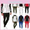 Stylish Men's Tracksuit Jogging Hoodie Coat Jacket With Zipper And Adjustable Pants Set For Activewear