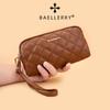 Baellerry Women's Long Clutch: Diamond Lattice Double Zipper Wallet, Large-Capacity Coin Purse.