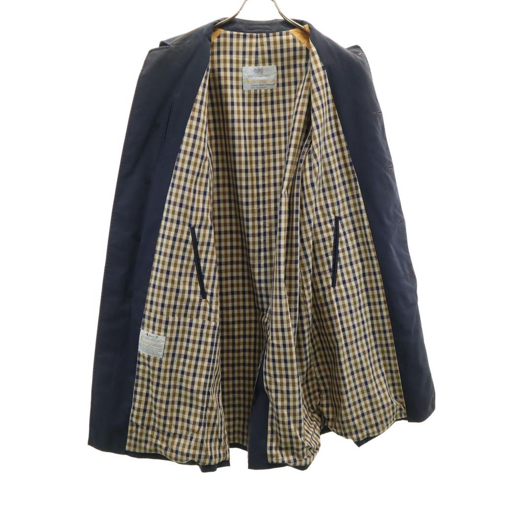 Aquascutum 80s Vintage Stainless Collar Coat Navy Men's Used