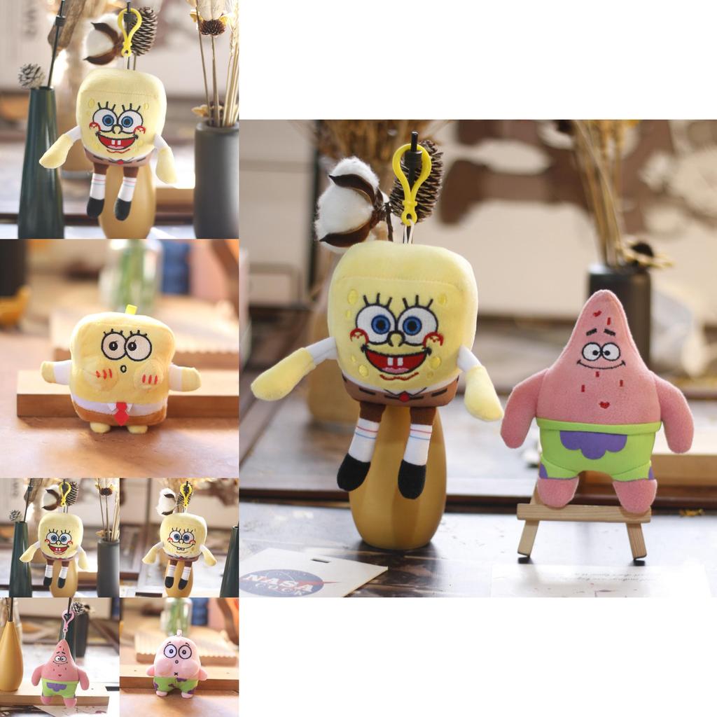 Adorable Spongebob Keychain Plush Toy Cute Patrick Bag Charm For Kids And Adults