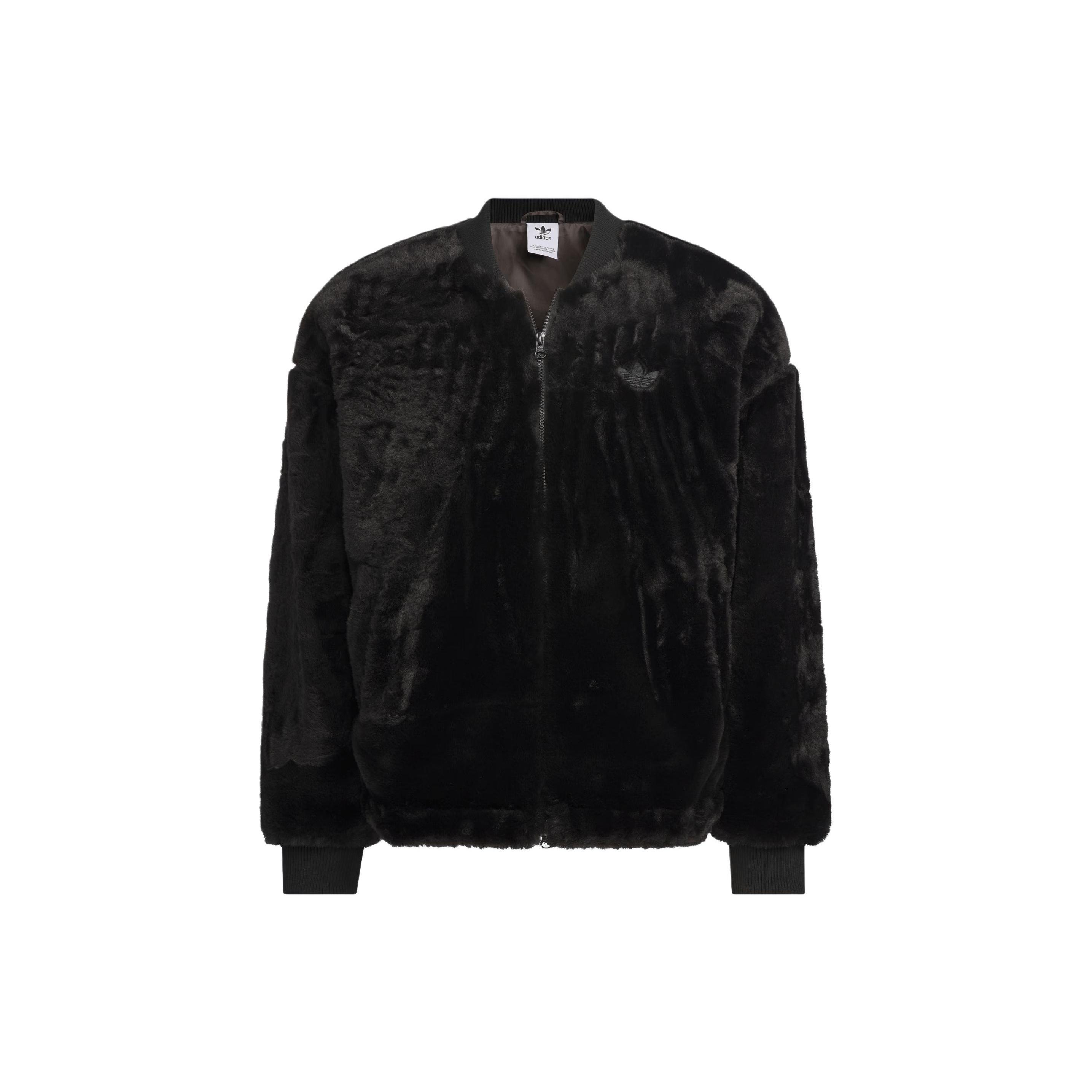 adidas Originals New Fur Jacket Black White JD3776 XS