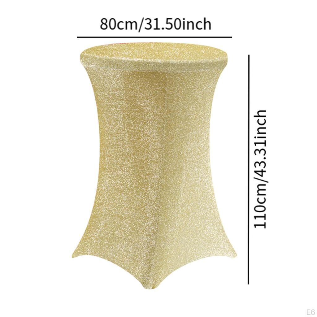 Cocktail Tablecloth 31.50"x43.31" Easy Installation Round Premium Highboy Table Cover for Event