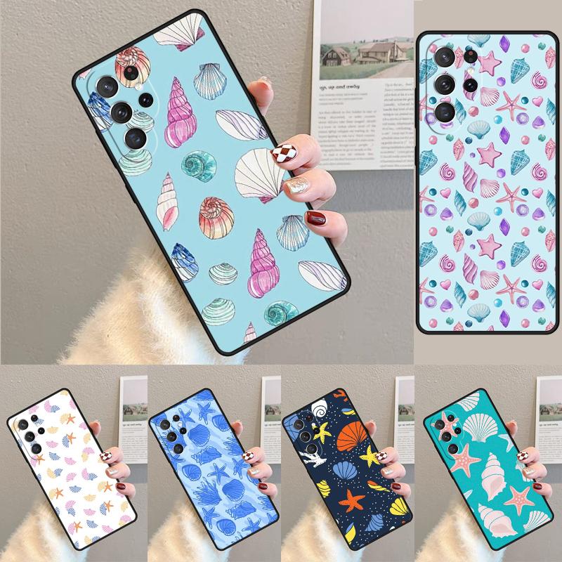 Seabed Shell Pattern TPU Phone Case For Samsung Galaxy Note 10 Pro S26 S25 S24 S23 S22 Ultra Plus S21 FE S20 Shockproof Cover
