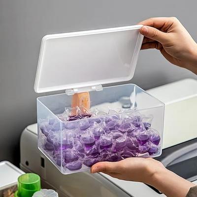 Large Capacity Storage Box Plastic Storage Bins New Laundry Pods Container Scent Beads Organizer