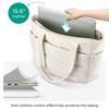 Puffer Tote Bag for Women, Lightweight Shoulder Handbag with Laptop Compartment & Multiple Pockets, Fashion Work Bag