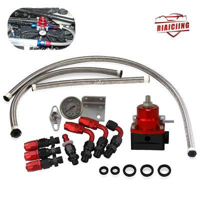 Kit de calibre de regulador de presión de combustible ajustable Universal línea de aceite 100PSI calibre fpr AN6 accesorio de manguera de aceite instrumento EFI caliente