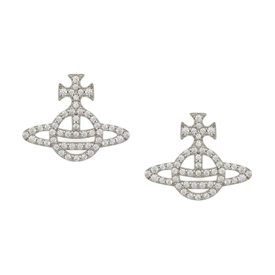 Vivienne Westwood Sterling Silver Calliope Collection Original Design Earrings Women earrings White 6201003501P102 F,White