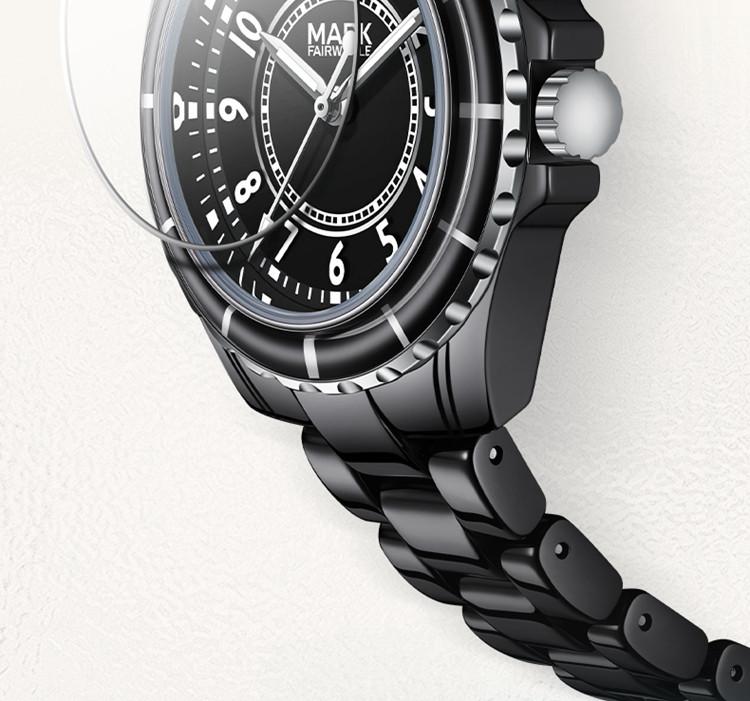 Mark Huafei Ceramic Watch Women's Quartz Watch Exquisite, Simple, Fashionable, High End, Waterproof Brand Watch