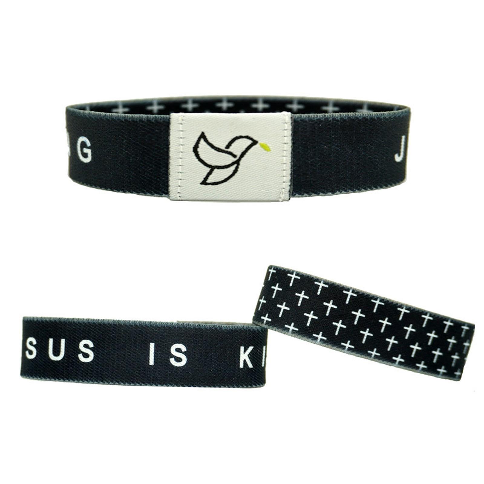 

Браслет с ежедневными стихами из Библии, браслет с ежедневными молитвами, браслет, который говорит, нажмите на браслет с помощью смартфона, унисекс, 7 дюймов, 1 шт. One Size чёрный