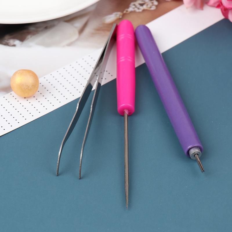 3Pcs Tweezer Needles Slotted Pen Tool Kit Quilling Paper Diy Set Paper Tool