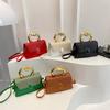 Spring new trend beautiful simple light luxury versatile solid color fashion shoulder portable messenger bag small square bag