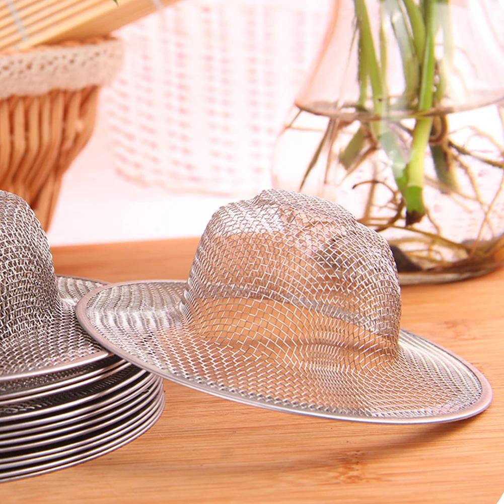 2Pcs Bathroom Drain Filter Anti Clogging Stainless Steel Mesh Bathroom Basin Sink Drain Stopper Filter Bathtub Floor Drain Cover