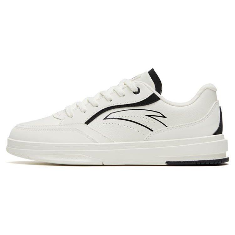 Anta Life Collection Slip Resistant Abrasion Resistant Low top Skateboard Shoes Women's Black White 922328011-3