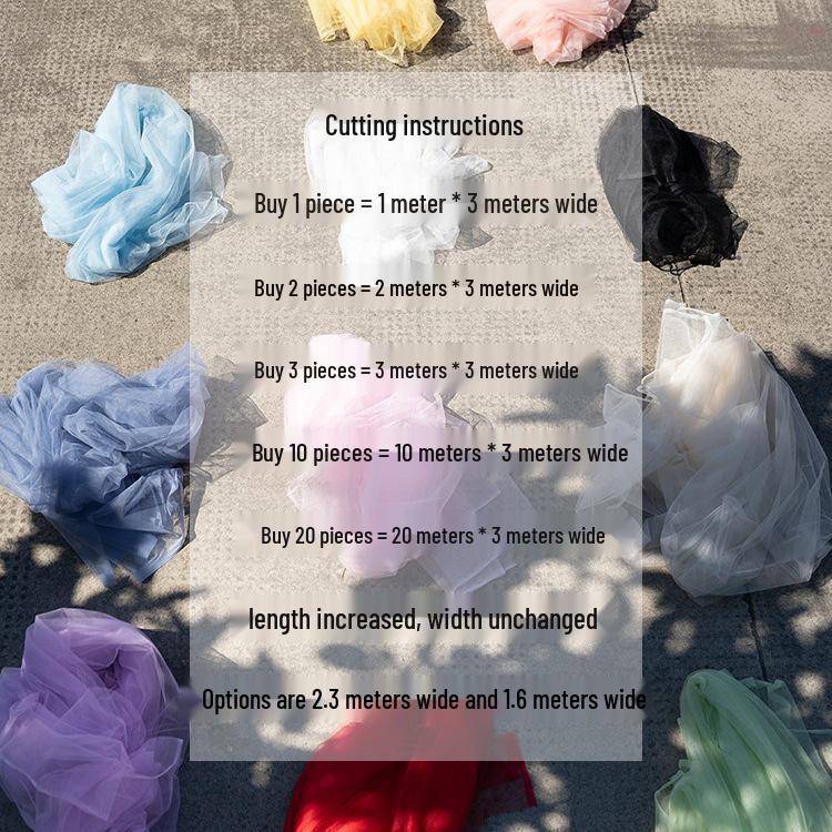 3M Wide White Mesh Mosquito Net Fabric for Windows, Doors, Canopies, and Wedding Dresses.