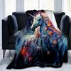 Fantasy Unicorn Fleece Blanket - Soft Flannel Throw for Sofa/Bed, Magical Cozy Gift for Girls & Dreamers, Lightweight & Warm