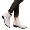 Women's Plus Size Pointed Toe Casual Boots with Side Zipper for Everyday Wear