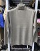 Men's High Neck Slim Fit Knit Sweater - Solid Color, Stretchy, Warm Autumn/Winter Wear for All Ages