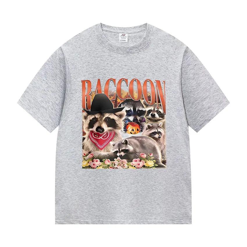 Trash Panda Meme Graphic Tee 100 Premium Cotton Vintage Washed Oversized Unisex Summer Street Fashion Women And Men Tshirts