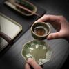 Japanese Retro Petal Coaster Home Kitchen Ceramic Anti-scald Heat Insulation Cup Base Kung Fu Teaware Tea Ceremony Accessories