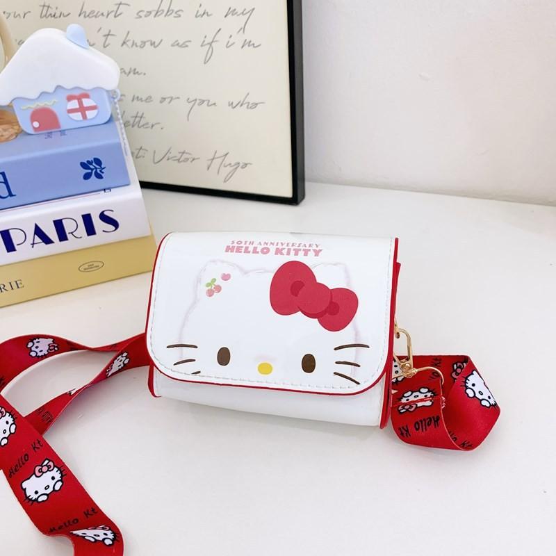 Hello Kitty Girls Mini Shoulder Bag Pu Lightweight Animal Print For Kindergarten