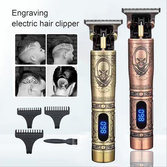 

Электрическая компактная светодиодная машинка для стрижки волос с острыми зубами и ЖК-дисплеем