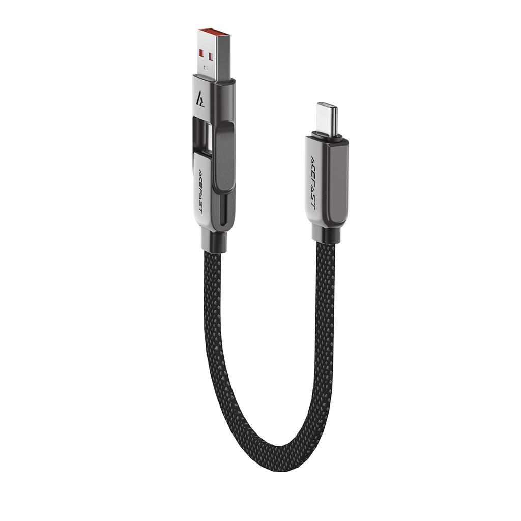 Cable USB-C - USB-A / USB-C 480Mb/s 3A 0.2m - Black